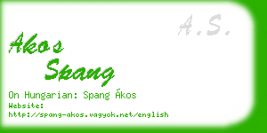 akos spang business card